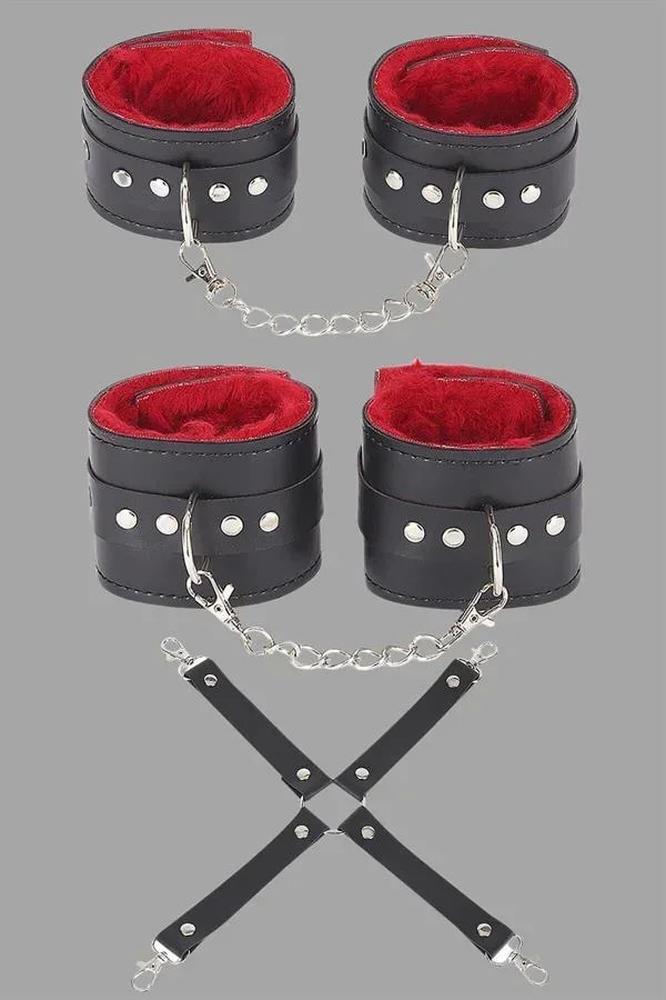 Siyah Kırmızı Harness Aksesuar Set