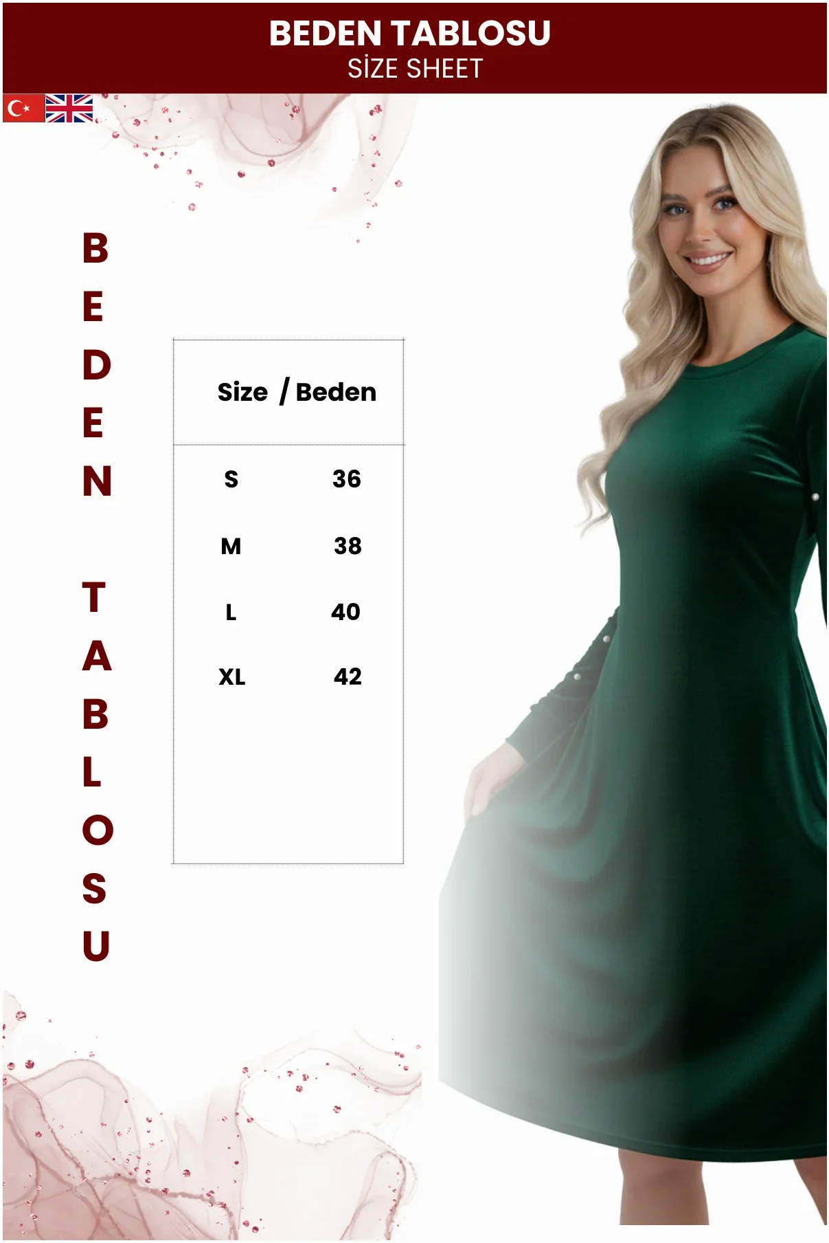 Kadın Yuvarlak Yaka Uzun Kollu Kadife Elbise görsel 5