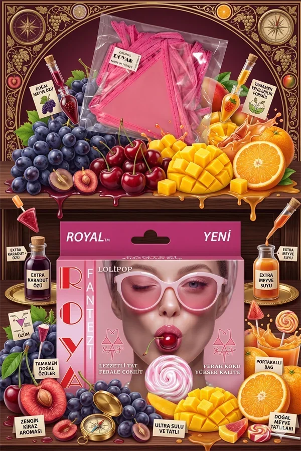 Tüketilebilen Yenilebilir Lolipop Aromalı İç Çamaşırı Takımı