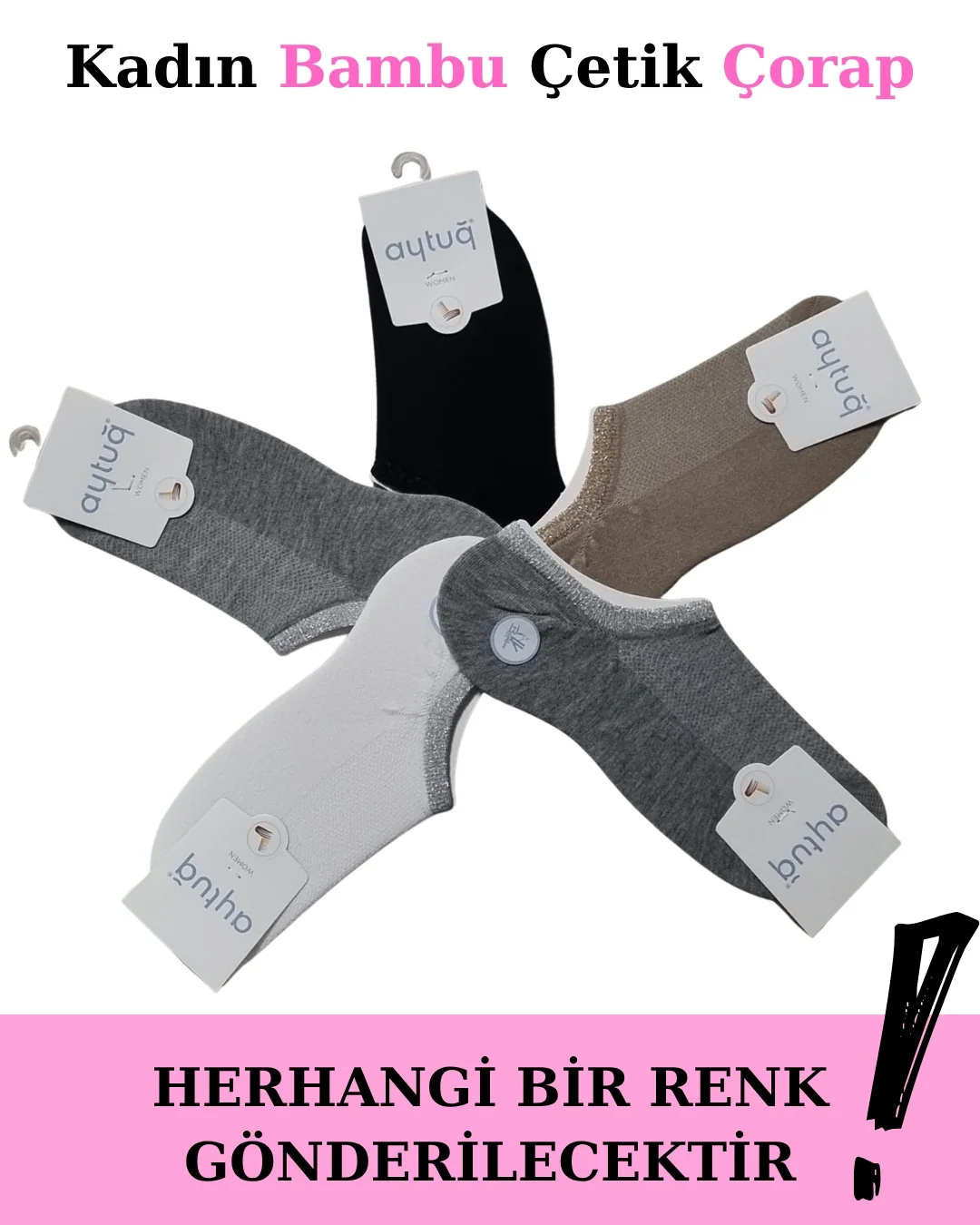 Aytuğ 34358 Kadın Bambu Çetik Çorap
