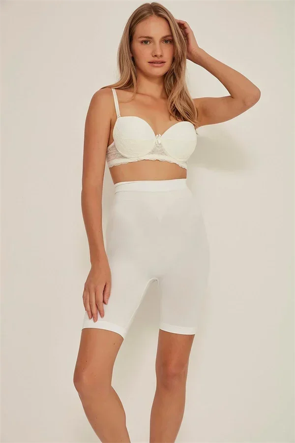 Beyaz MI 3005 Soft Uzun Paçalı Boxer Korse görsel 2