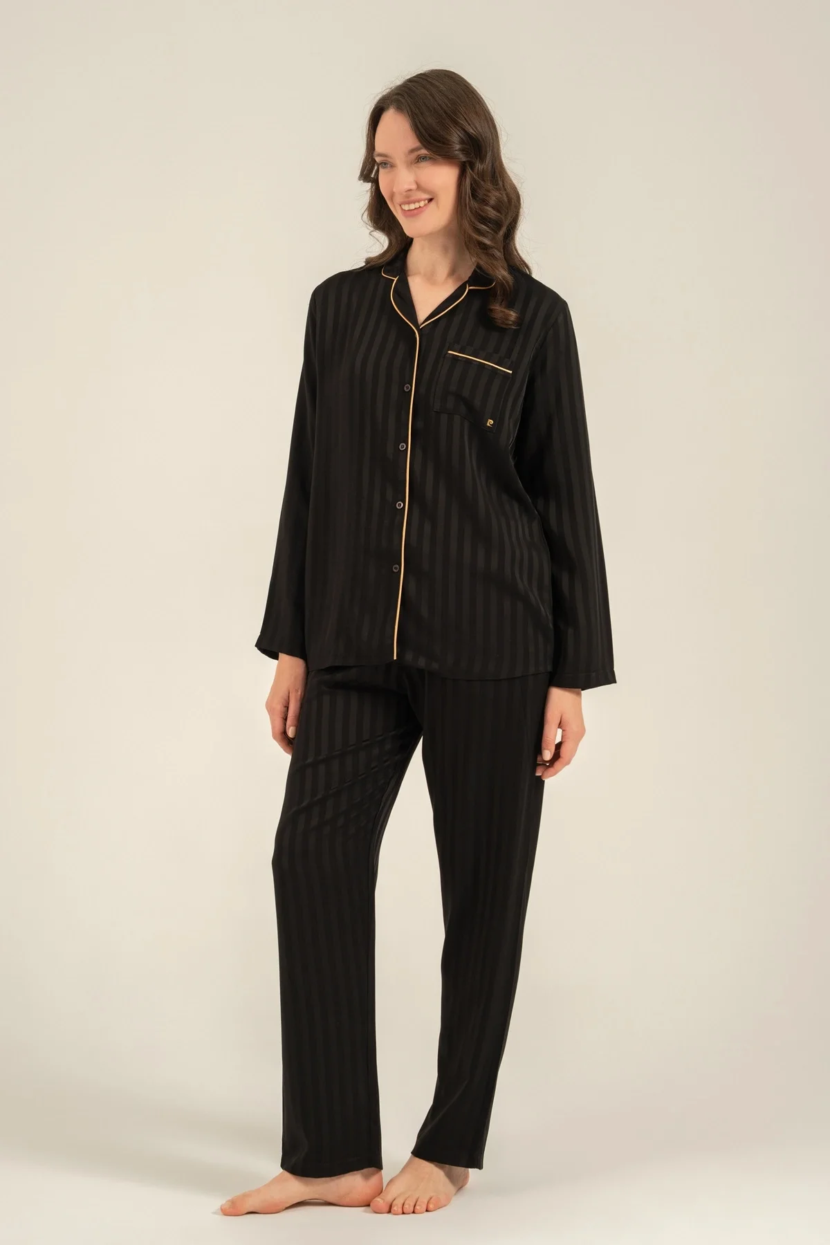 Pierre Cardin 9305-S Kadın Uzun Kol Pijama Takımı görsel 4