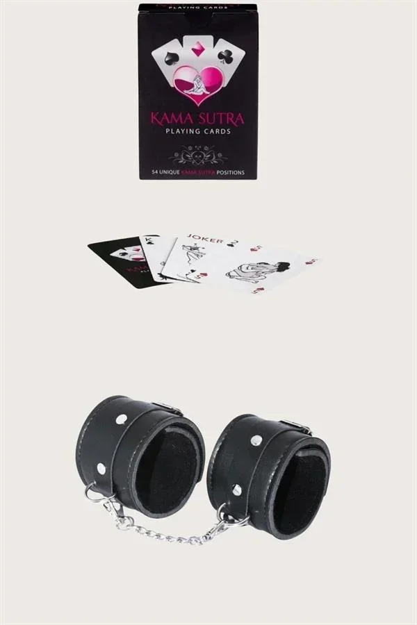 Görselli Oyun Kartı Kama Sutra Siyah Kelepçe Set görsel 3