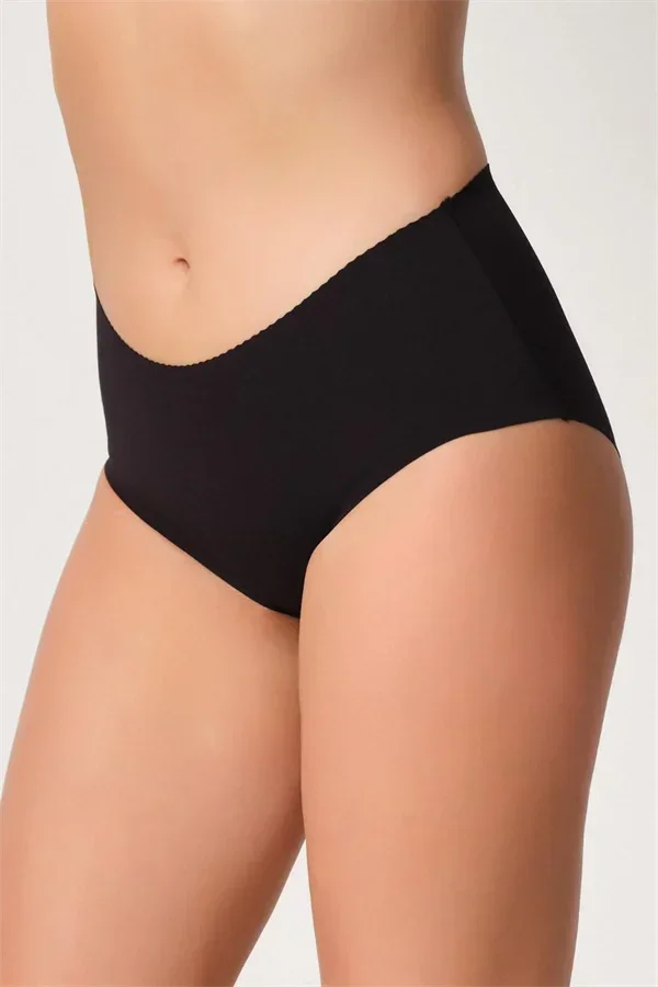 Siyah MI 2702 Lazer Kesim Toparlayıcı Mama Slip Korse görsel 3