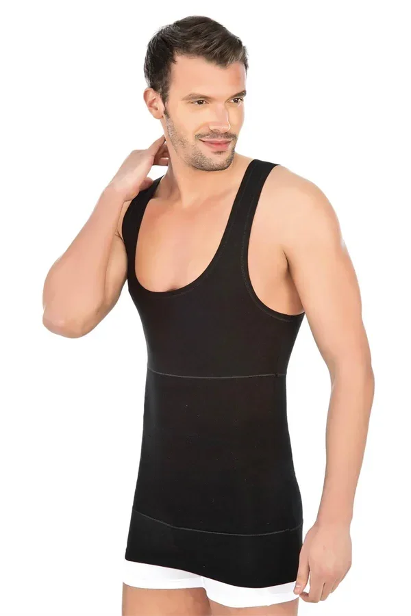 Siyah MI 1400 Modal Cotton Erkek Atlet Korse