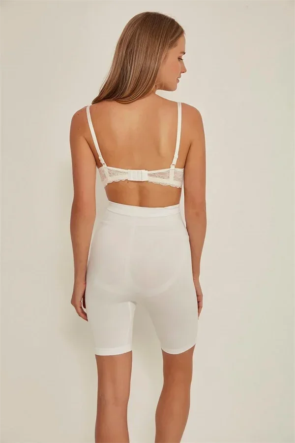Beyaz MI 3005 Soft Uzun Paçalı Boxer Korse görsel 3