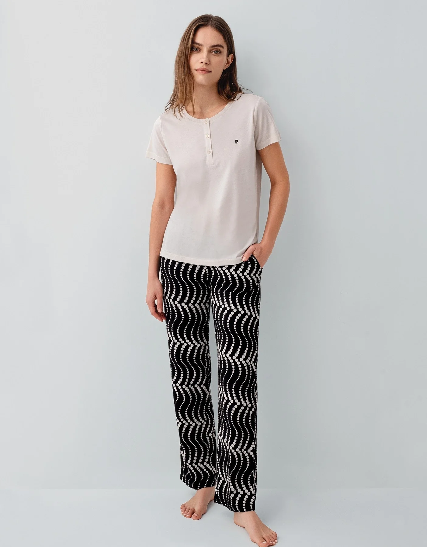 Pierre Cardin PC9165-S Kadın Kısa Kol Pijama Takımı