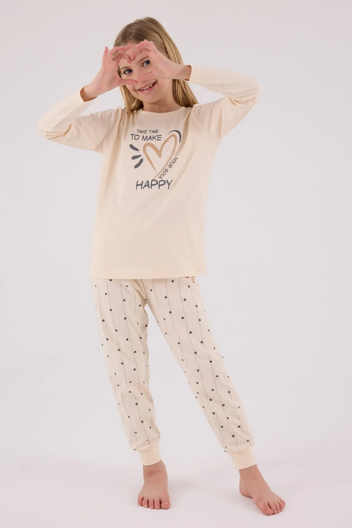 Arnetta 3434-2 Kız Çocuk Uzun Kol Pijama Takım