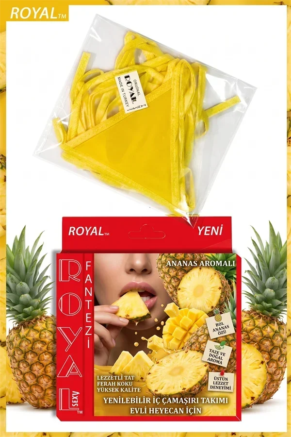Tüketilebilen Yenilebilir Ananas Aromalı İç Çamaşırı Takımı